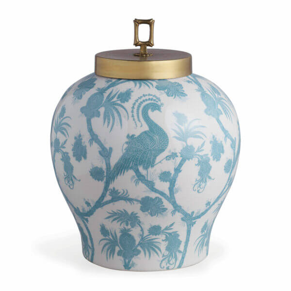 Tracy Dunn Design - Balinese Peacock Turquoise Jar