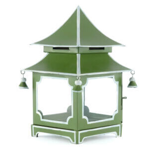 Tracy Dunn Design - Mini Pagoda French Green with Silver Trim grande