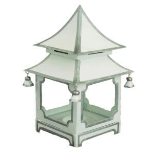 Tracy Dunn Design - Mini Pagoda White with Silver Trim