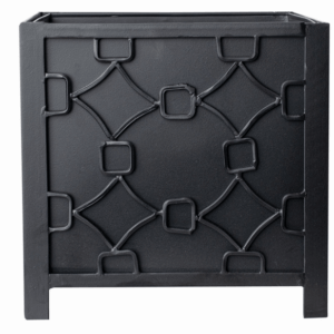 Tracy Dunn Design - Tole Chippendale Planter Container Black